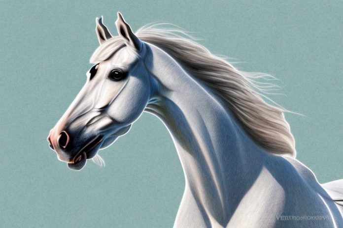 An arabian horse in a rural setting in vereeniging