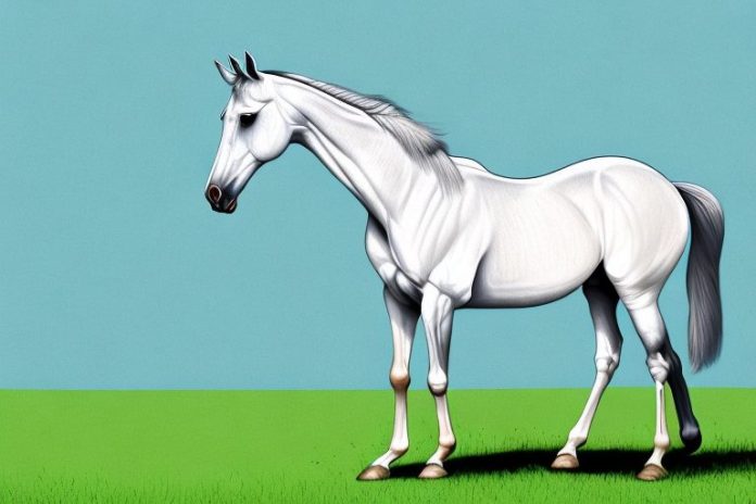An arabian horse in a pasture in musina