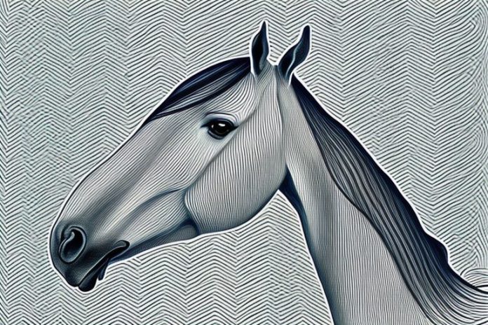 An arabian horse in a rural setting in giyani