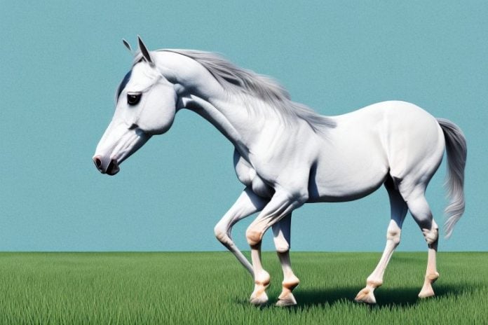 An arabian horse in a field in ermelo