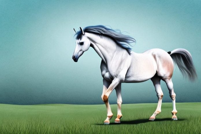 An arabian horse in a field in kathu