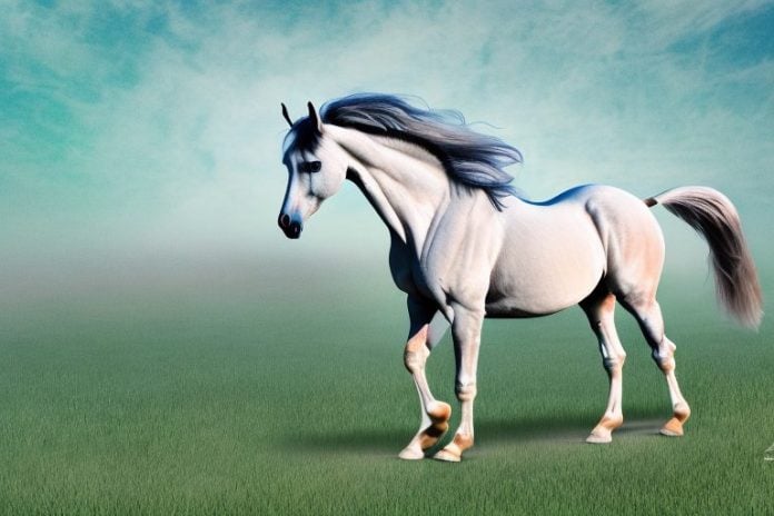 An arabian horse in a field in warrenton