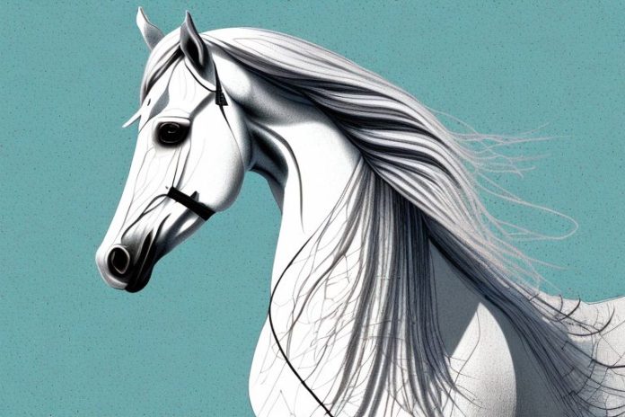 An arabian horse in a rural setting in potchefstroom