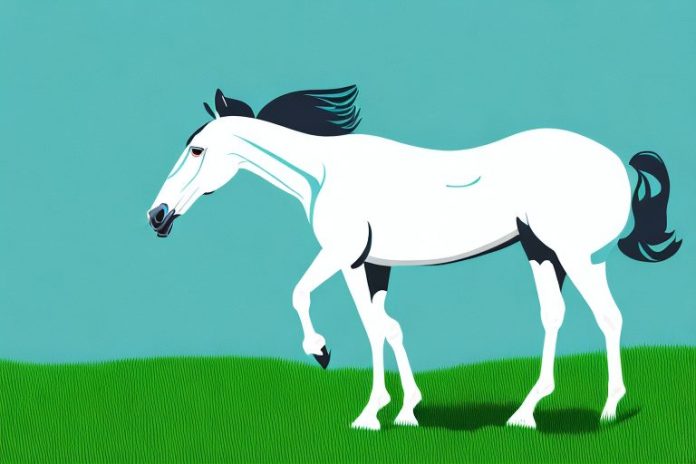 A thoroughbred horse in a grassy field in port elizabeth