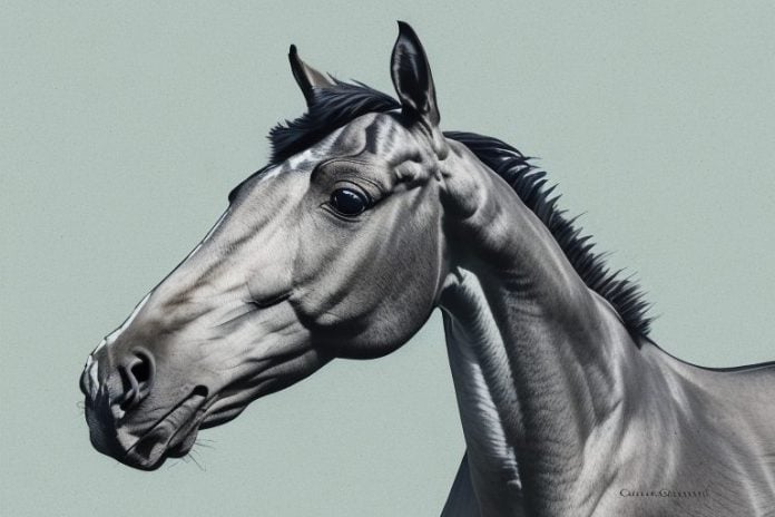 A thoroughbred horse in a rural setting in bethlehem