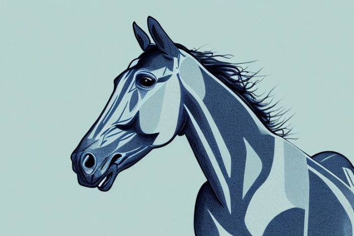 A thoroughbred horse in a johannesburg landscape