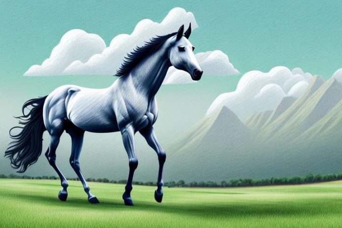 A thoroughbred horse in a scenic landscape in greater pretoria
