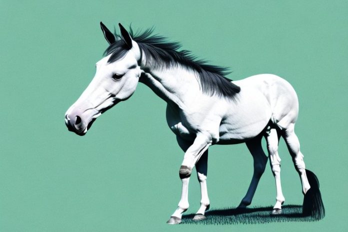A thoroughbred horse in a field in musina