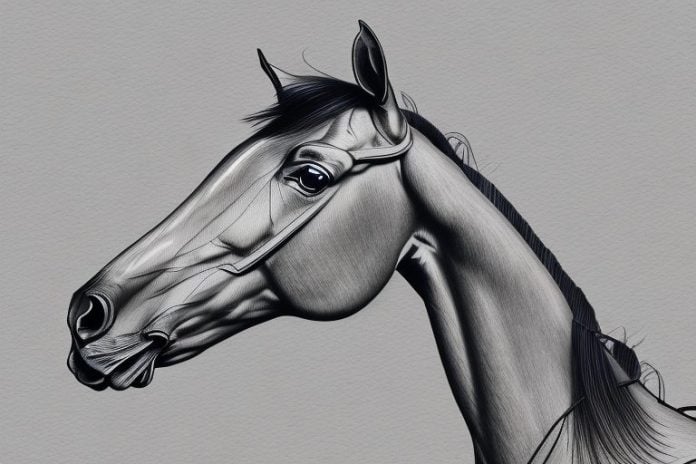 A thoroughbred horse in a rural setting in lydenburg
