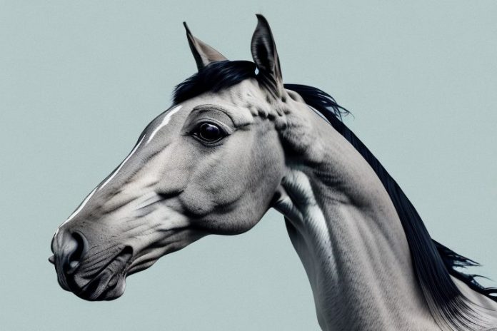 A thoroughbred horse in a natural setting in kuruman