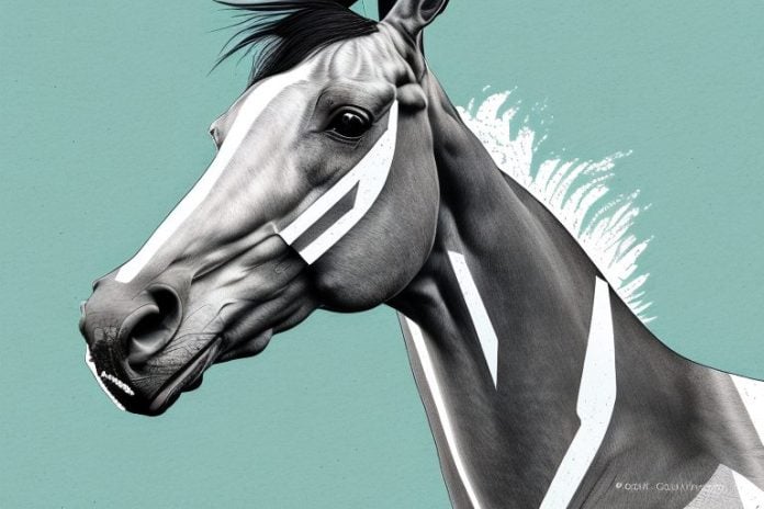 A thoroughbred horse in a rural setting in potchefstroom