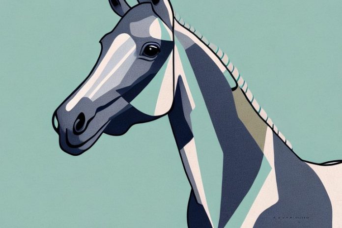 A thoroughbred horse in a rural south african landscape
