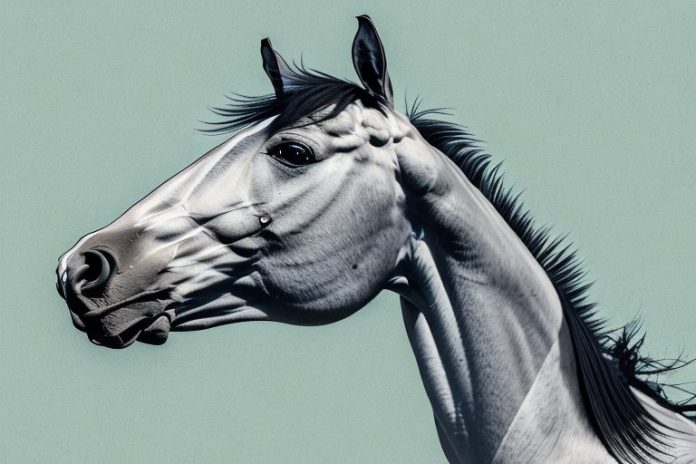A thoroughbred horse in a rural setting in lichtenburg