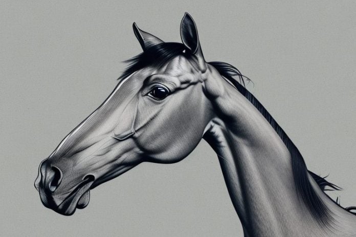 A thoroughbred horse in a rural setting in worcester