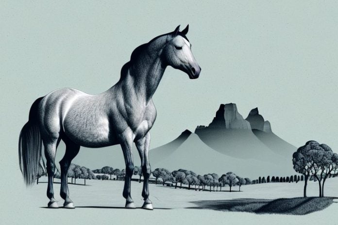 A horse in a paarl