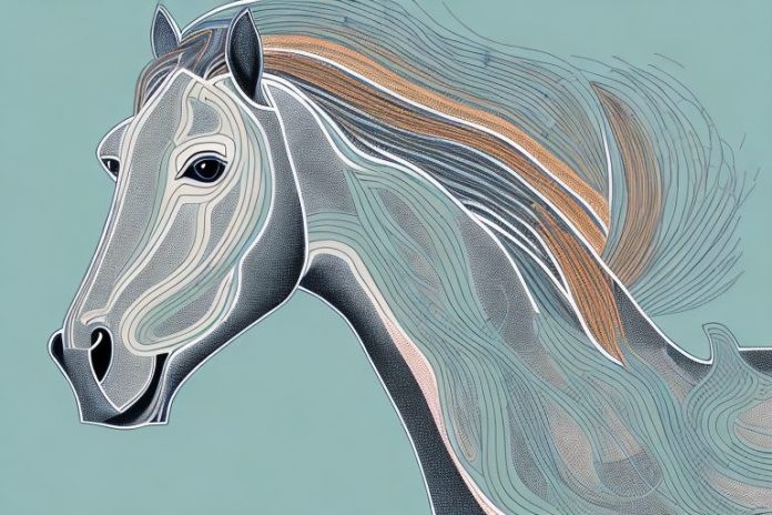 A thoroughbred horse in its natural habitat in oudtshoorn