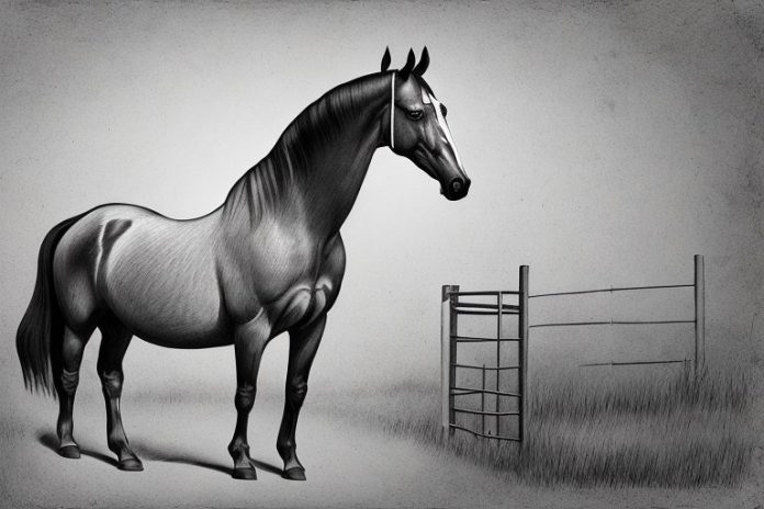 A morgan horse in a rural setting in durban