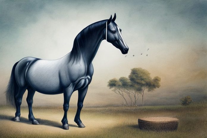 A morgan horse in a rural setting in kwamashu