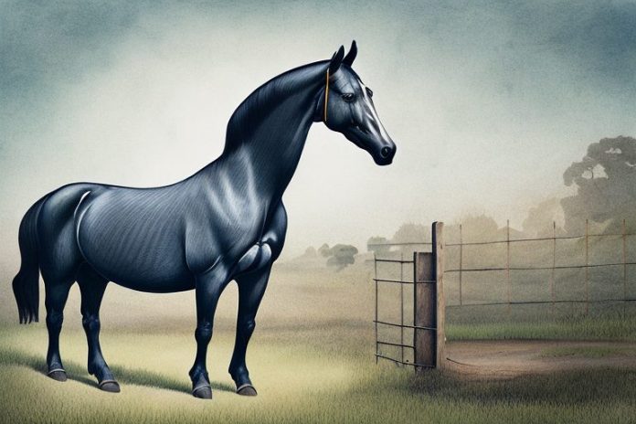 A morgan horse in a rural setting in empangeni