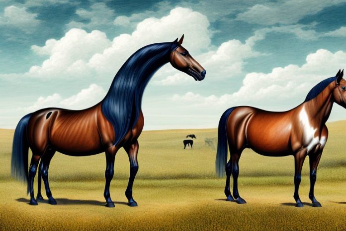 A morgan horse in a rural setting in the eastern cape