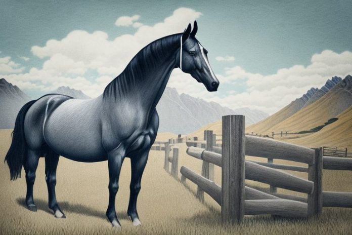 A morgan horse in a rural setting in queenstown