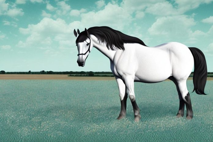 A morgan horse standing in a field in uitenhage