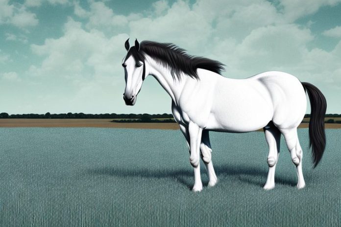 A morgan horse standing in a field in free state