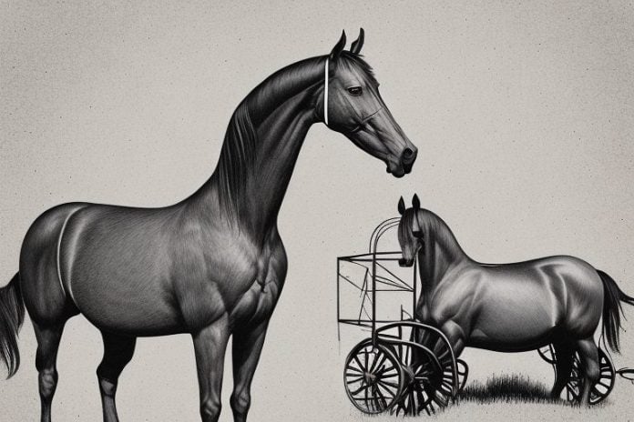 A morgan horse in a rural setting in bloemfontein