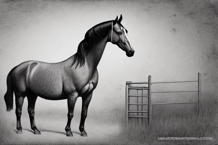 A morgan horse in a rural setting in kroonstad