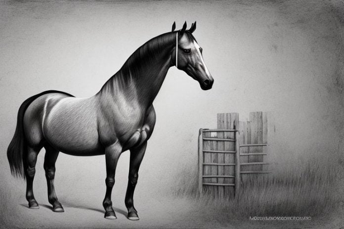 A morgan horse in a rural setting in east rand