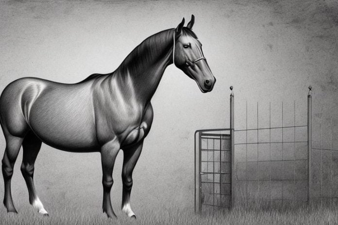 A morgan horse in a rural setting in vanderbijlpark