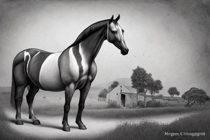 A morgan horse in a rural setting in krugersdorp