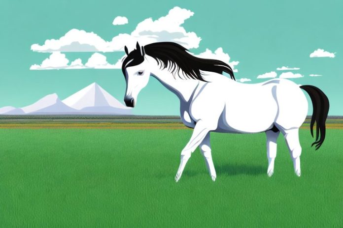 A morgan horse in a grassy field in polokwane
