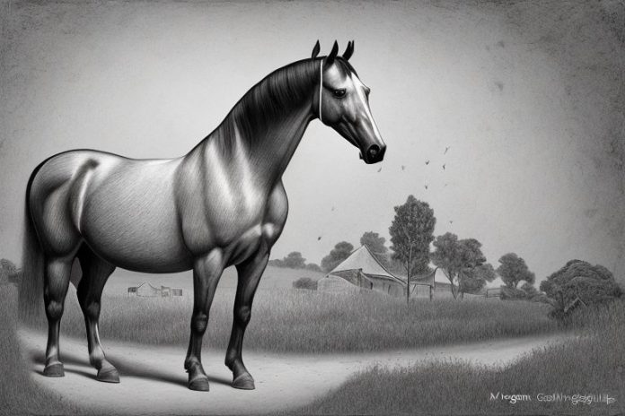 A morgan horse in a rural setting in nelspruit