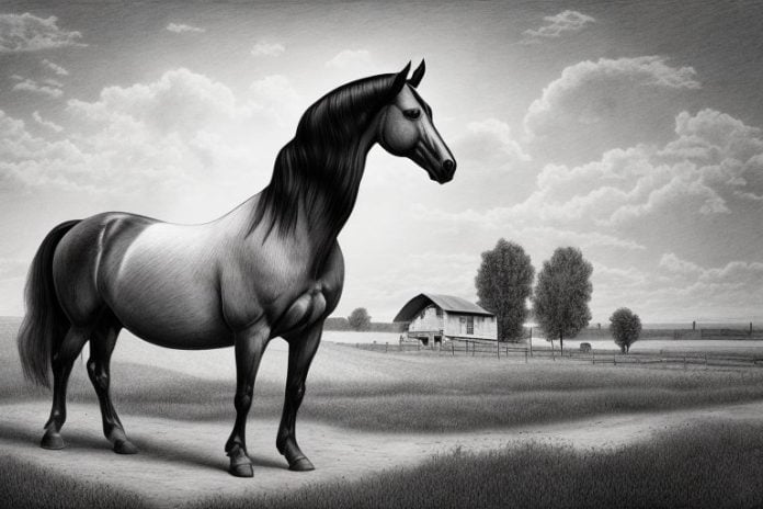 A morgan horse in a rural setting in standerton