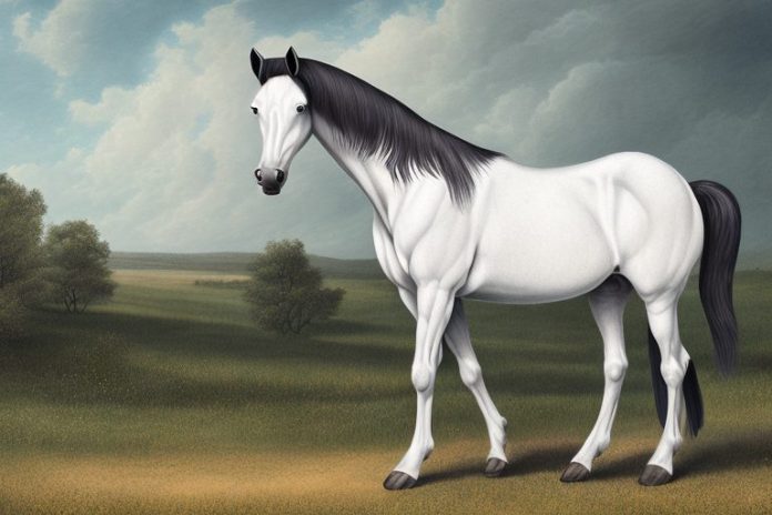 A morgan horse in a rural setting in mabopane
