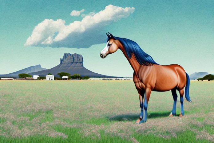 A morgan horse in a field in simon's town