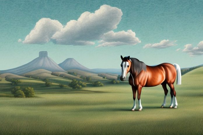 A kentucky mountain saddle horse in a rural setting in margate