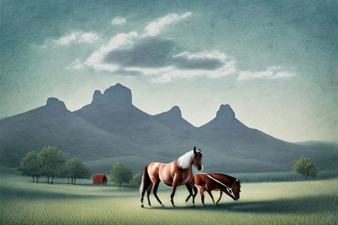 A kentucky mountain saddle horse in a rural setting in tongaat