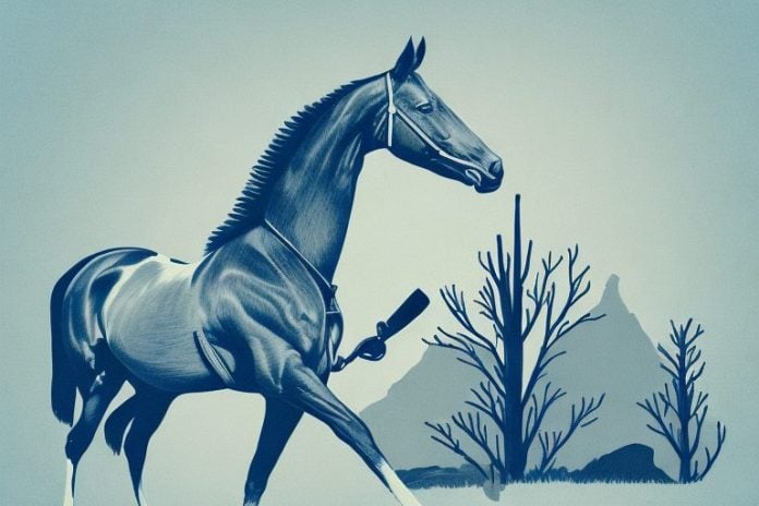 A kentucky mountain saddle horse in its natural environment in east rand