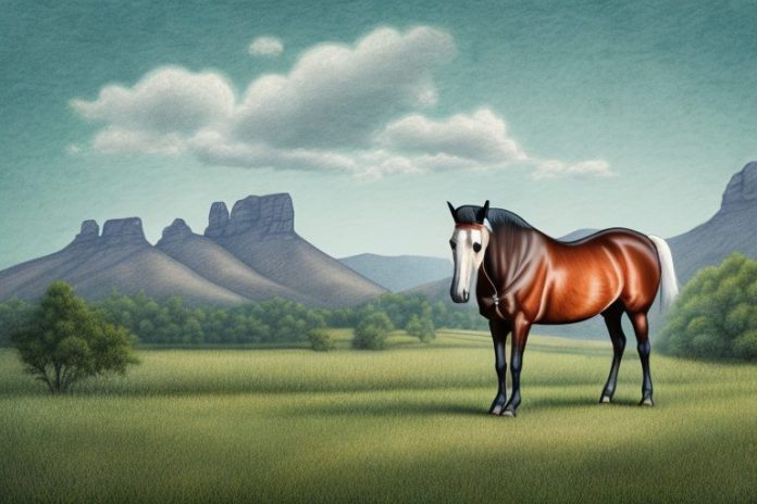 A kentucky mountain saddle horse in a rural setting in krugersdorp