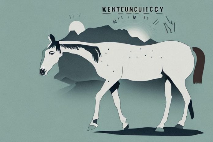 A kentucky mountain saddle horse in its natural environment in musina