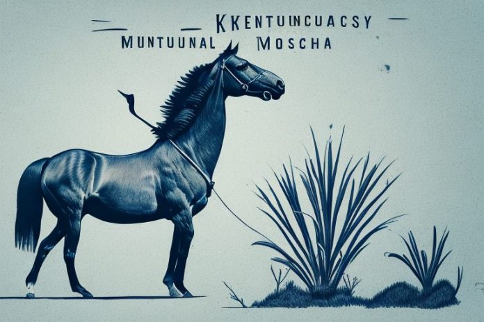 A kentucky mountain saddle horse in its natural environment in upington