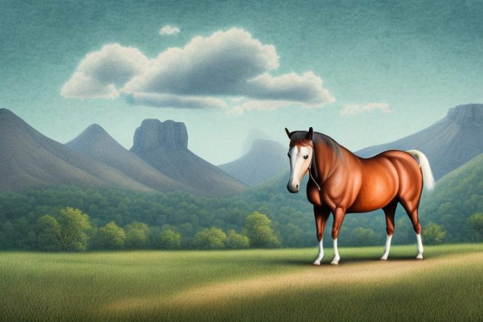 A kentucky mountain saddle horse in a rural setting in mabopane