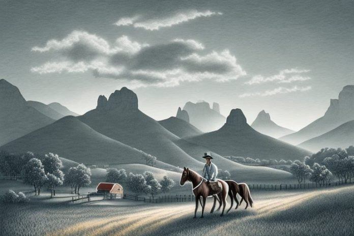 A kentucky mountain saddle horse in a rural setting in paarl