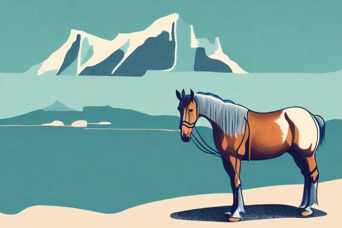 A kentucky mountain saddle horse in its natural habitat in mossel bay