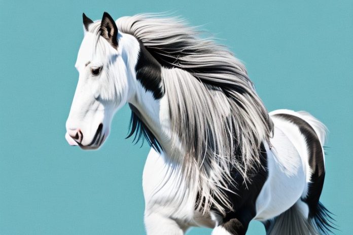 A clydesdale horse in its natural environment in margate