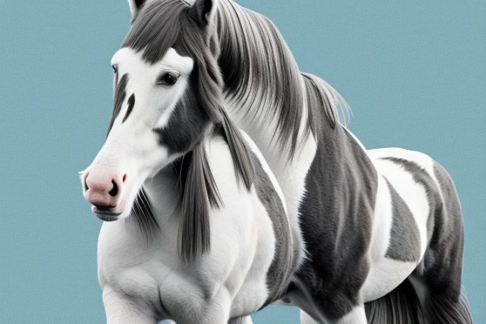 A clydesdale horse in a natural setting in port alfred