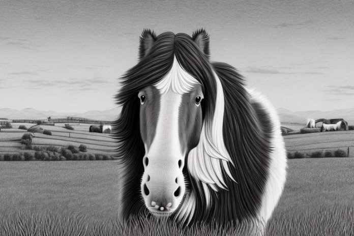 A clydesdale horse in a rural setting in welkom