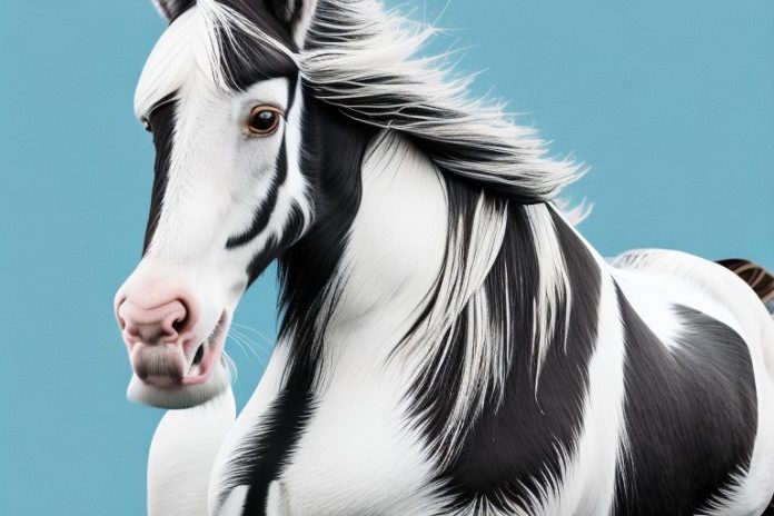A clydesdale horse in its natural environment in east rand